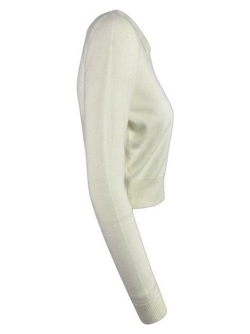polo donna in cachemire latte Solo casmir | CS134LATTE